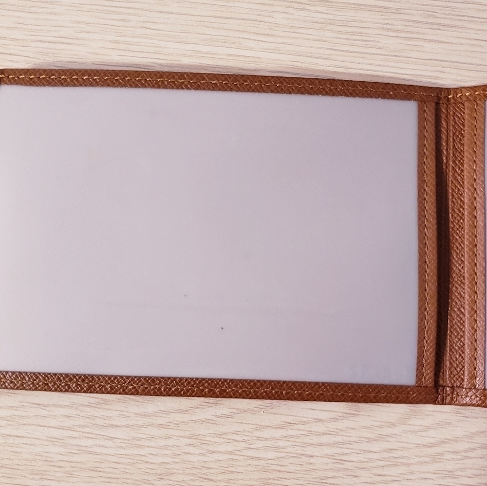 Louis Vuitton Brown Leather Card Holder ID Wallet Case - Picture 8 of 11